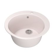 Мойкa ML-GM13 круглая, светло-розовая (311), 495мм (глуб. чаши 190)
