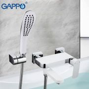 Смеситель для ванны шаровый GAPPO Noar G3248 белый 35мм (переключатель на лейку-излив)