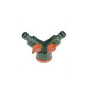 Тройник кран с переходом на 2 адаптера