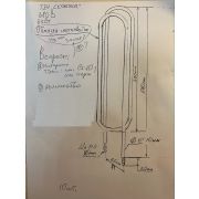 Тэн воздушный ТЭН-219 А 13/3,00 Т (нерж) 380 скрепка